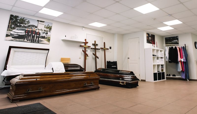 Обстановка в похоронном доме Angel в Юрмале