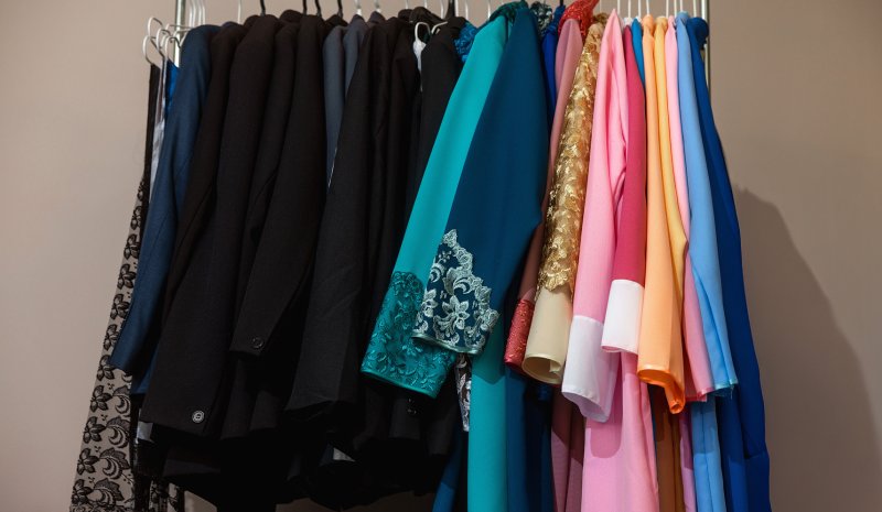 Selection of clothes for the deceased at Latgales funeral branch