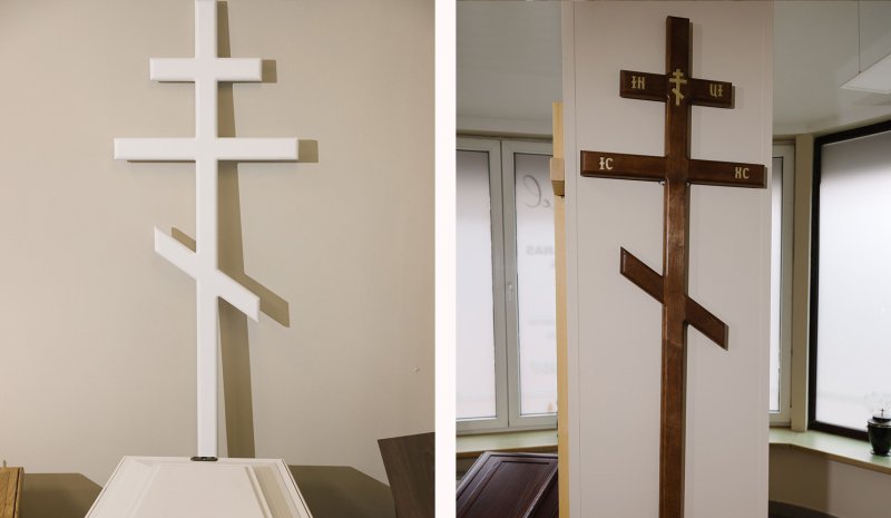 Catholic and Orthodox crosses for burials and ceremonies